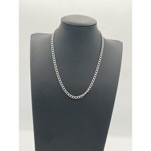 Silver-Tone Chain Necklace Adjustable Length